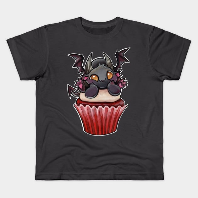 Cupcake dragon red velvet toe beans Kids T-Shirt by BiancaRomanStumpff